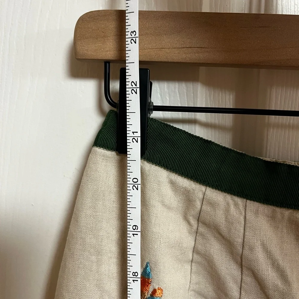 Anthropologie Cream Multicolor Embroidered Pencil Skirt - Picture 13 of 13
